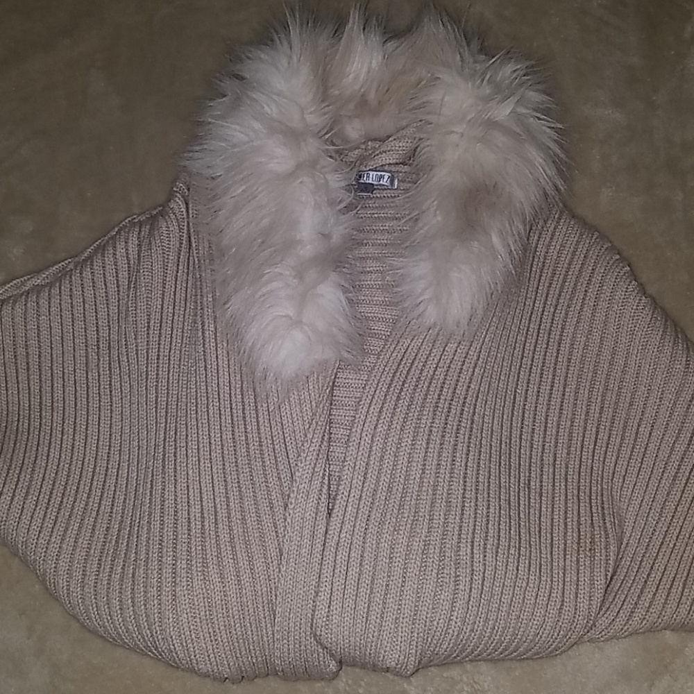Jennifer Lopez Fur Cardigan